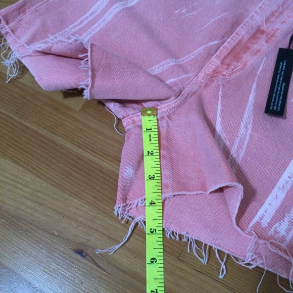 J Brand Women’s Jules High Rise Jean Painted Portal Shorts Frayed Hem Size 27 - Picture 4 of 13